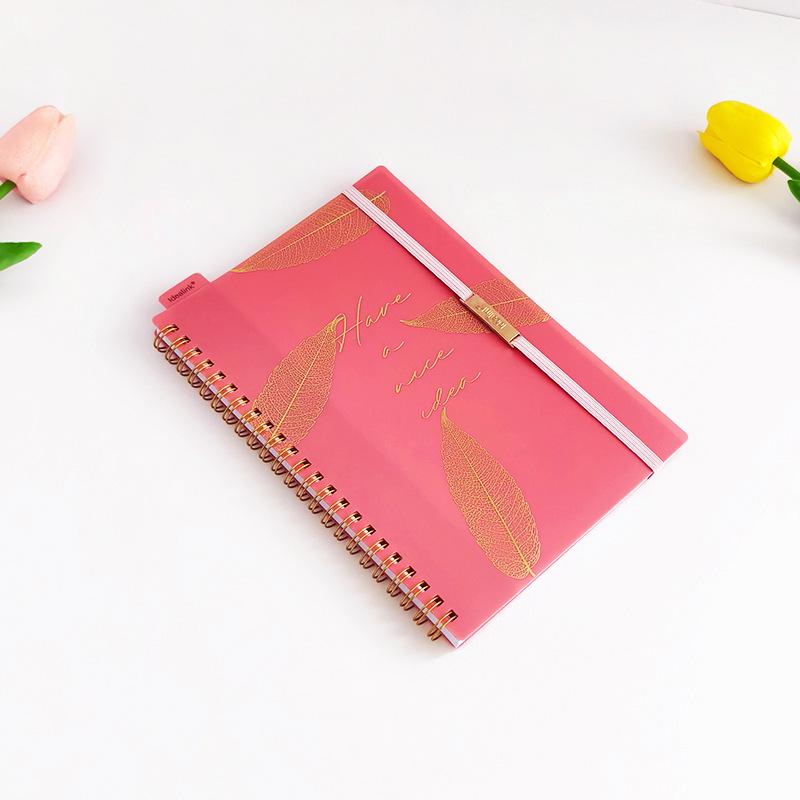 A5 Spiral Notebook with Ruler, 80 Pages, A6 Size