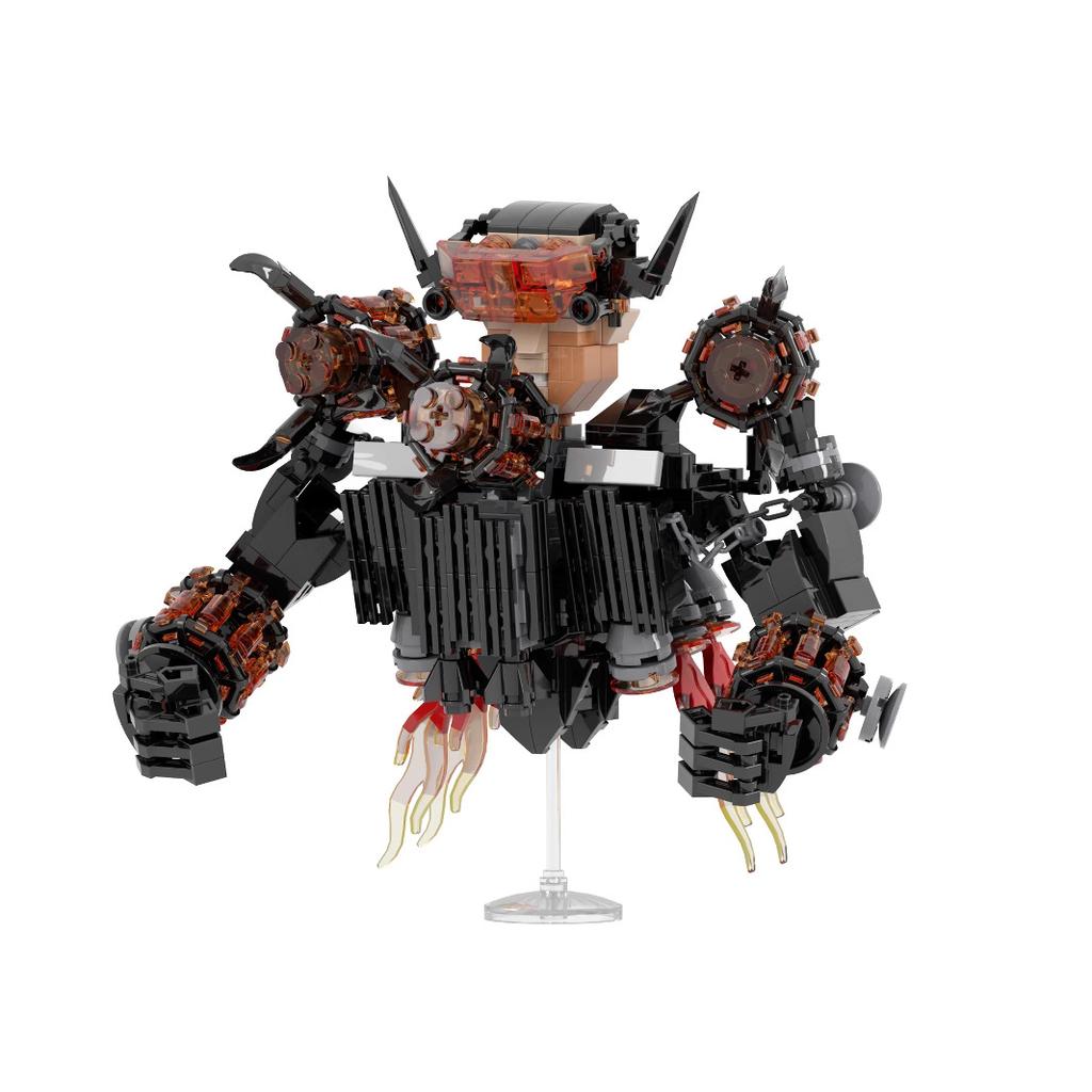 The GMAN Toilet Leader building block handicraft series of toys for monitoring people and toilet people