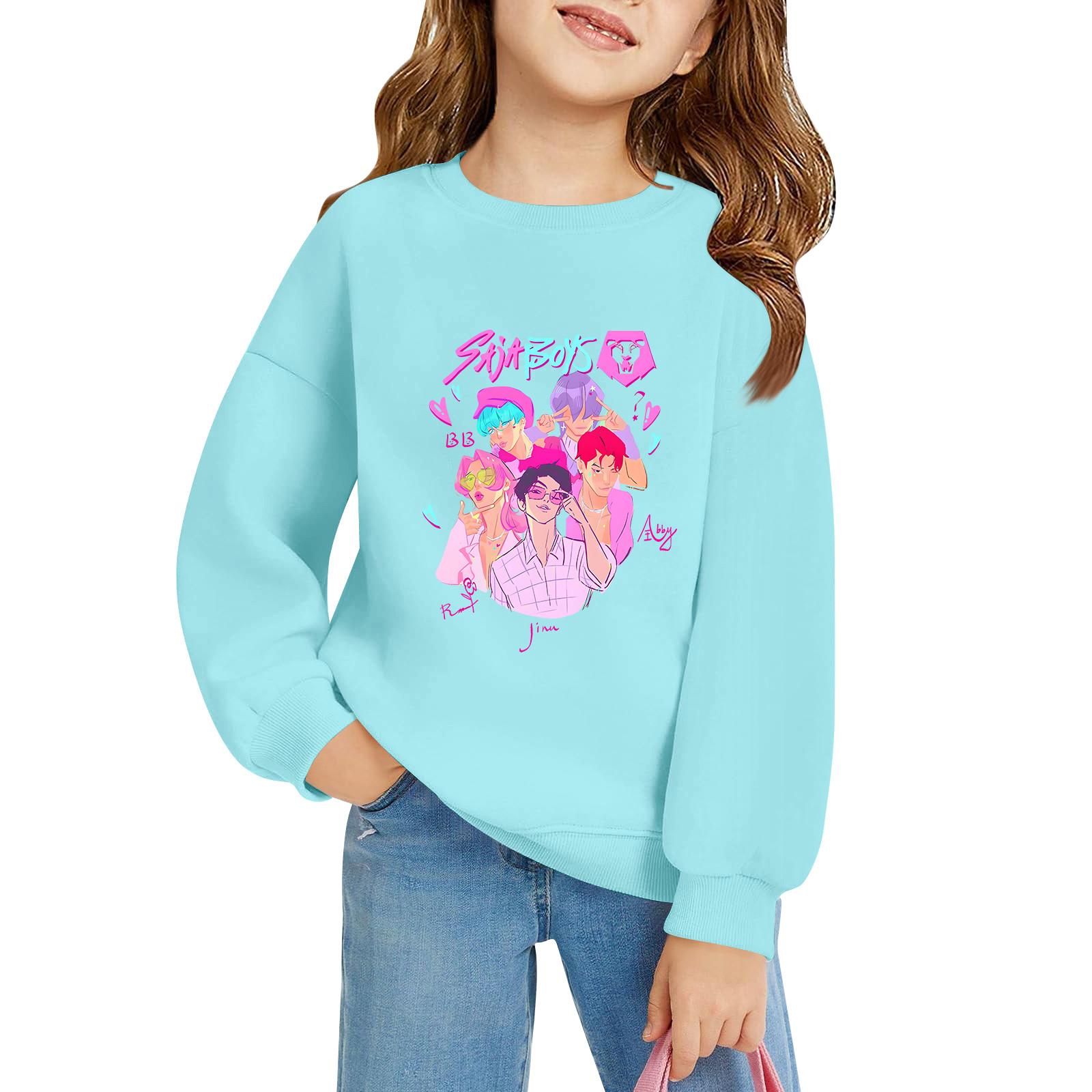 

Детский пуловер свободного кроя с длинным рукавом, с принтом букв и круглым вырезом 100