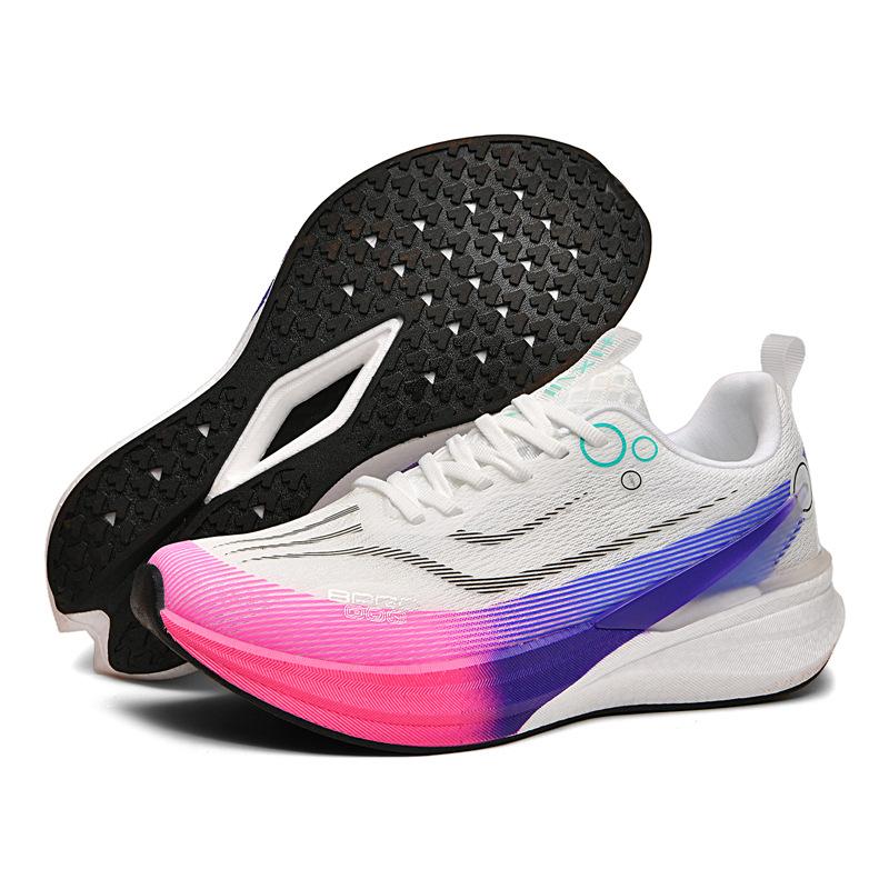 Really explosive + carbon board running shoes, racing marathon high school entrance examination, side long jump sports shoes, couple shoes,