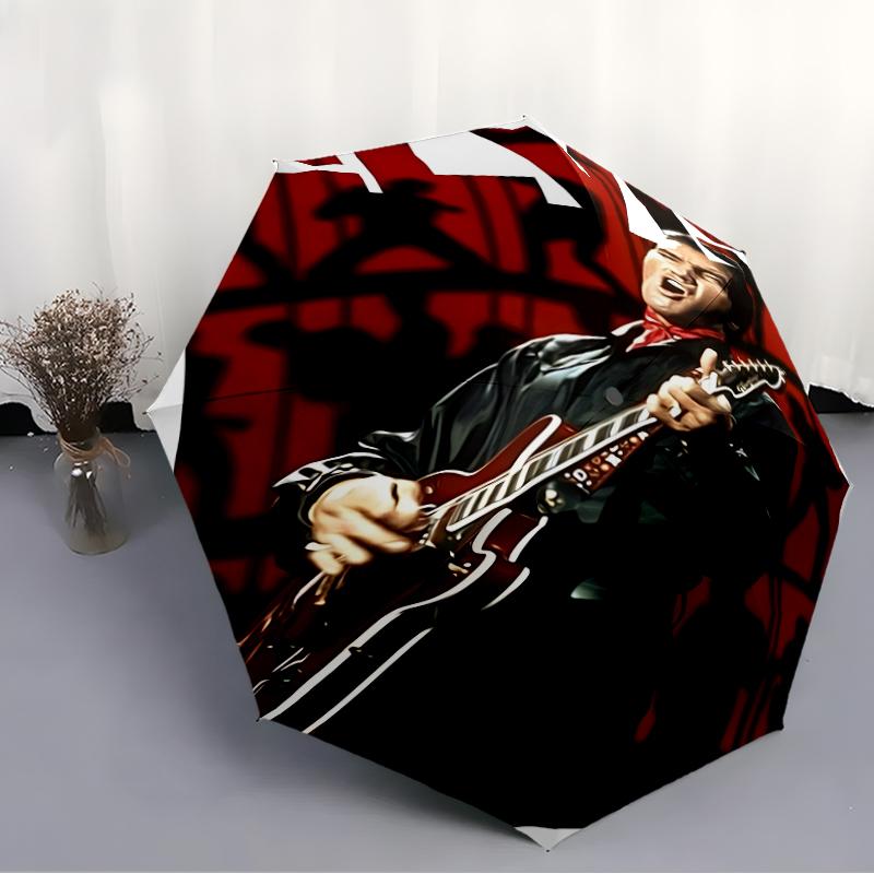 Elvis Fashionable Automatic Opening/Closing Folding Umbrella. Portable and Foldable, Ideal for Gift, Travel, and Daily Use.