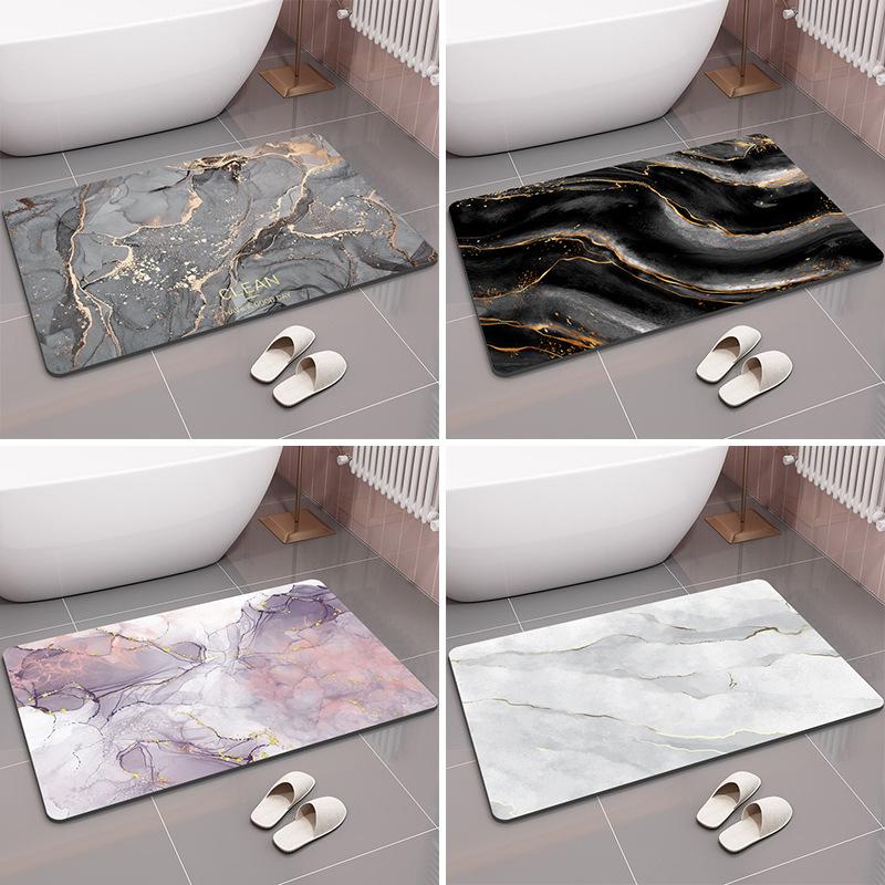 Luxuriöse feuchtigkeitsableitende schnelltrocknende weiche Diatomeenerde-Matte Eingangsbereich Wohnzimmer Badezimmer rutschfester Schlafzimmerteppich Fußmatte Toilette