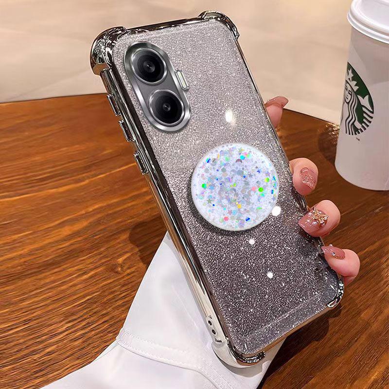 For POCO F7 Holder Case Luxury Shiny Protective Shockproof Stand Cover Case For Xiaomi Poco F7 F6 X7 Pro Ultra C71 Coque Shell