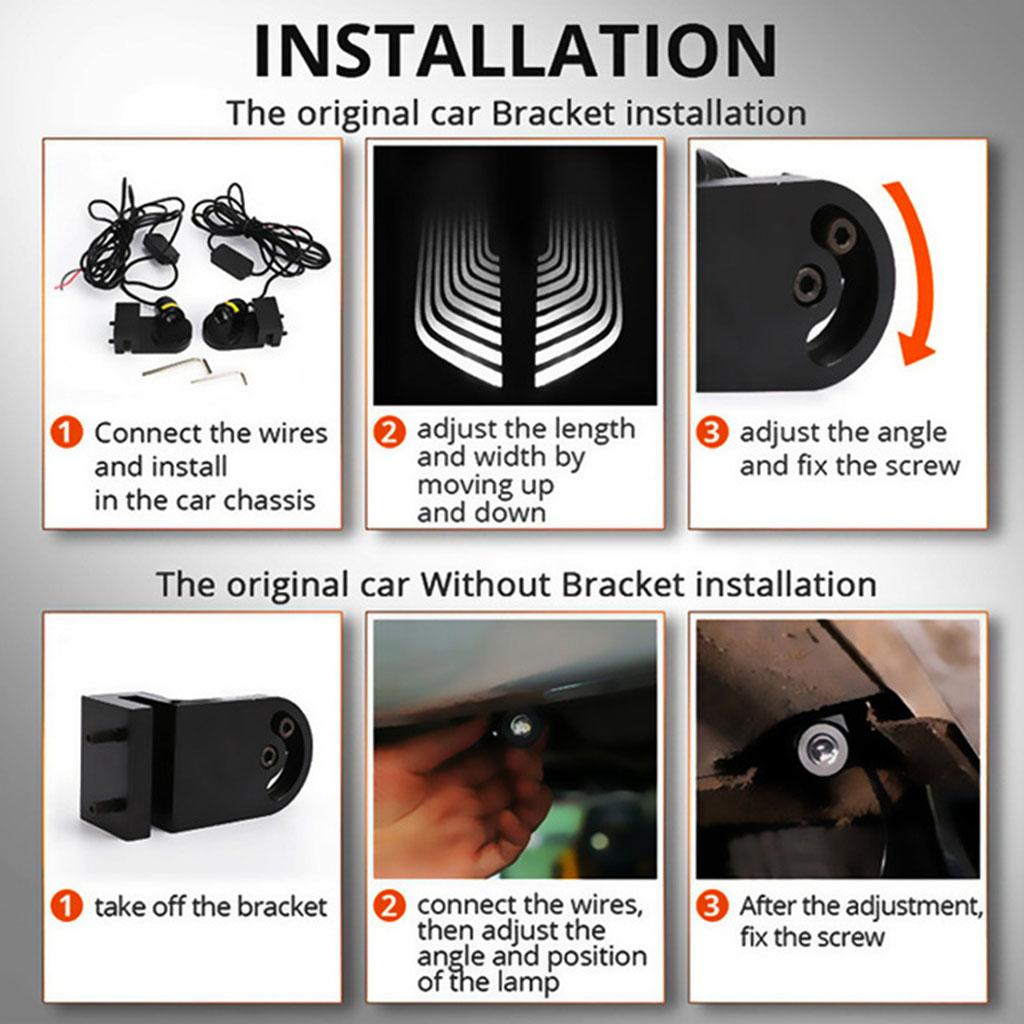 LED Car Door Logo Light Courtesy Projector Welcome Lights Ghost Shadow Lamps Accessories Anti-Collision Angel-Wings 2pcs