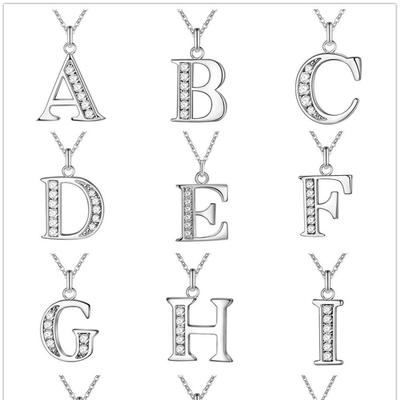 Explosive Jewelry Export Silver Jewelry Necklace 26 Letter Necklace A-Z Accessories
