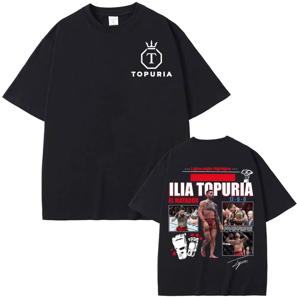 2026 El Matador Ilia Topuria Vintage Graphic T Shirt Mens Clothing Fashion Gothic T Shirts Man Summer Tops Comfort Tshirt