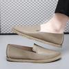 Chaussures en cuir pour hommes, mocassins souples et décontractés, faits à la main, simples et confortables, chaussures bateau respirantes, chaussures d'affaires tendance
