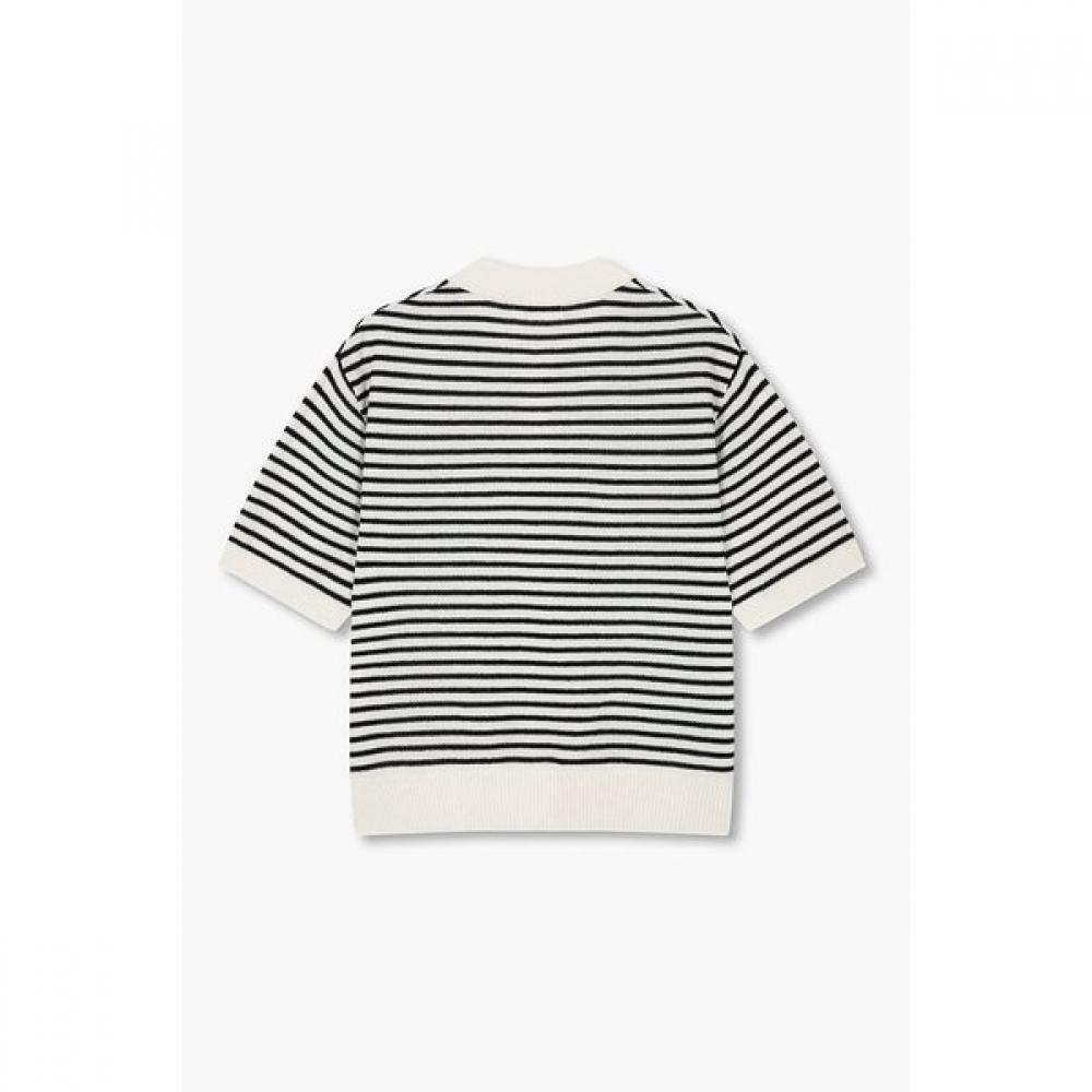 Studio Tomboy Striped Collar Pullover  9176352971 