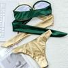 Bandeau kobiety strój kąpielowy seksowne bikini Tetured kobiece stroje kąpielowe kostiumy kąpielowe krzyż Biquinis kostiumy kąpielowe strój kąpielowy zestaw bikini
