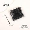 Elegant Black U-Shaped Hairpin with Barbed Waves
