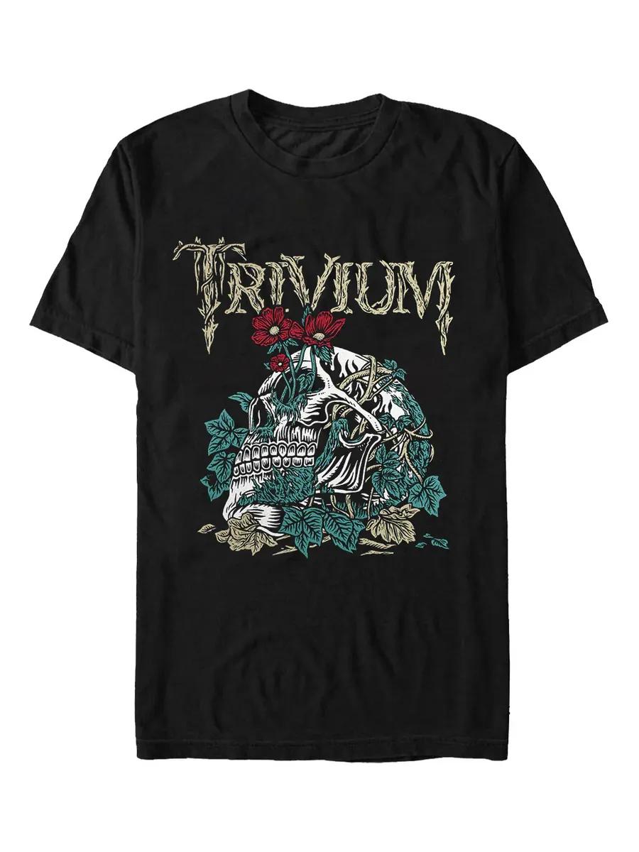 

Men s Trivium Graphic T-Shirt, 100% Cotton Crew Neck Short Sleeve Tee, Casual Summer Top for Daily Wear and Gift 4XL