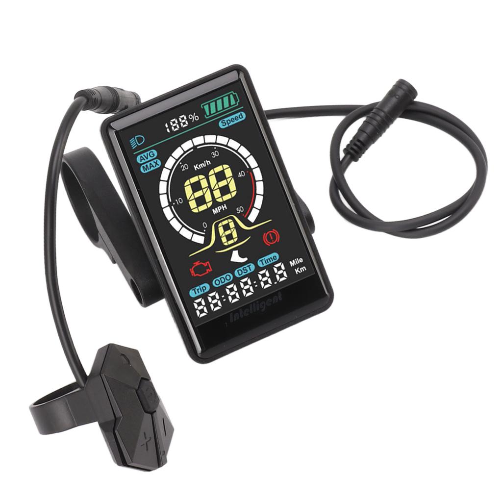 Electric Bike LCD Display Colorful Universal Waterproof Interface Conversion Meter for Cycling 24V 36V 48V 52V
