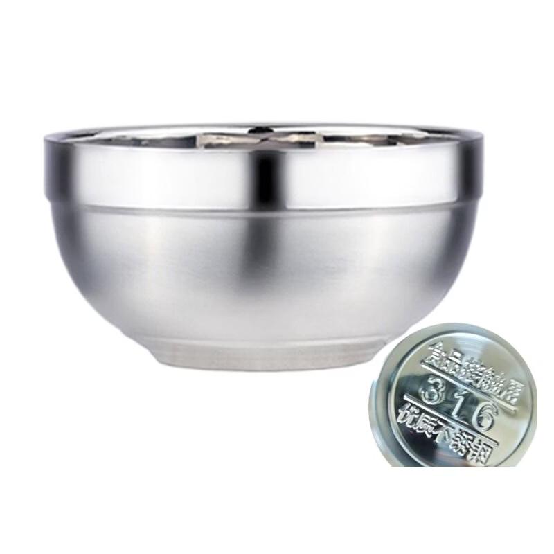 Yujia 316 Stainless Steel Double-Layer Heat-Insulated Bowl