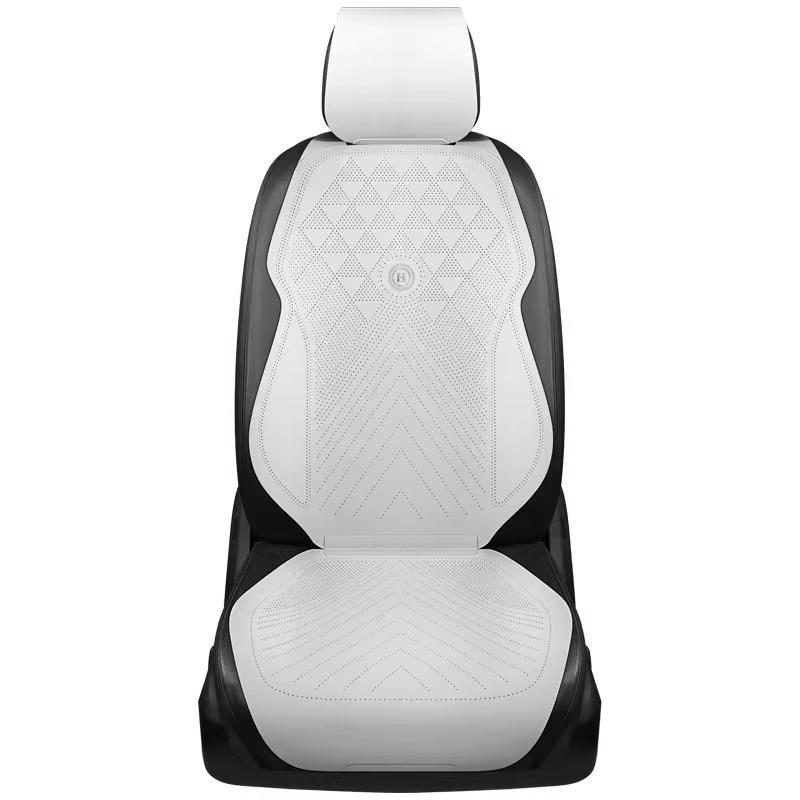 Universal Suede Car Seat Cushion Set - All-Season, Three-Piece, Summer-Ready, Thin Cushion with Lumbar Support.