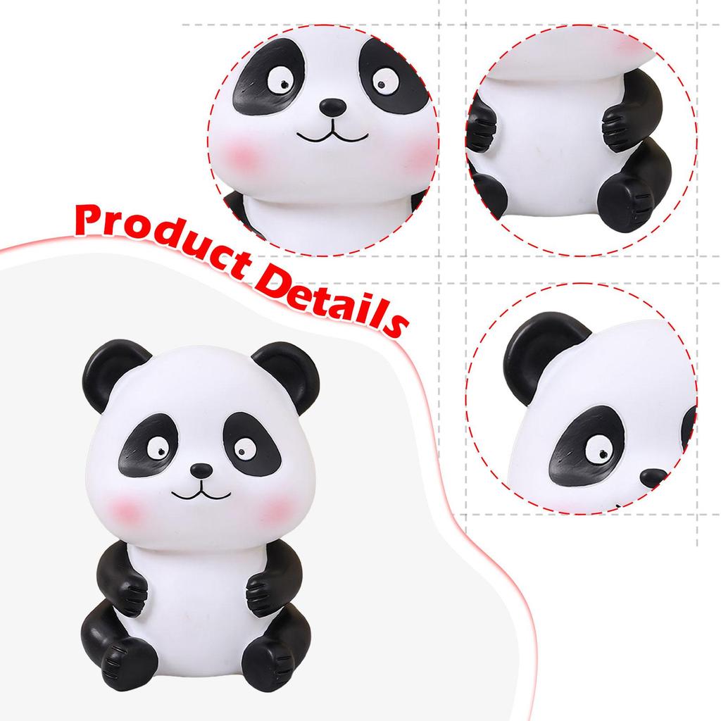 Money Bank Table Decoration Desktop Cute Change Box Panda Figurines Panda Saving Jar Saving Money Box for Children Birthday Gift