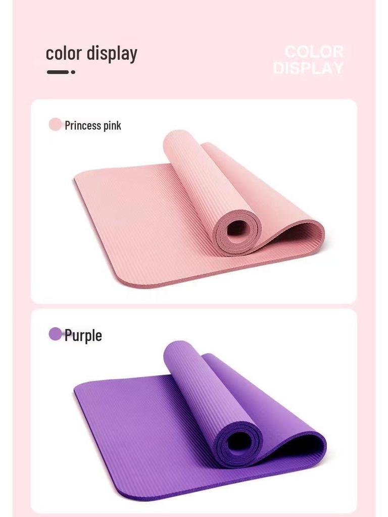 Thickened Non-Slip Yoga Mat for Beginners - Extended Size for Men and Women