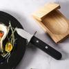 Oyster Shucking Tools Wood Seafood Opener Tool Stainless Steel Scallop Shell Shucking Cutter for Home Kitchen Barbecue Camping