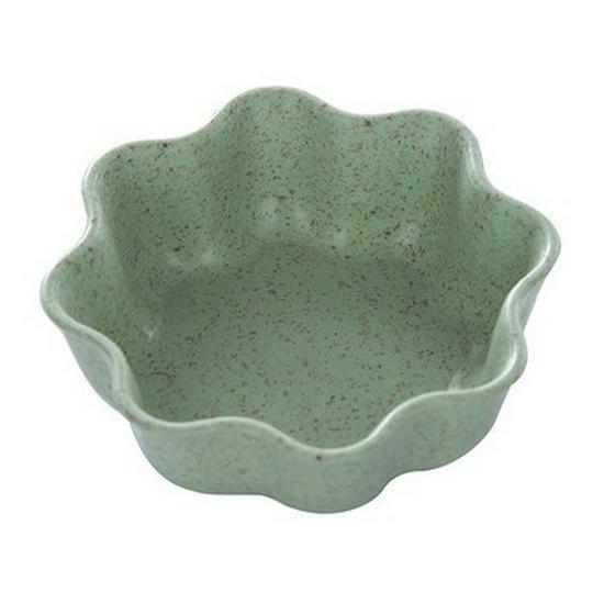 Wheat Straw Kitchen Seasoning Dish - Creative Round Plastic Plate for Dipping Sauce & Snacks