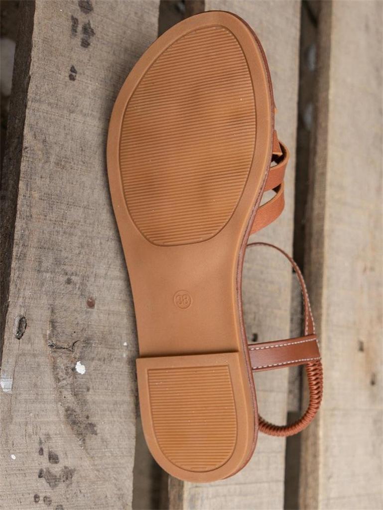 2024 Summer Plus Size Women's Fashion Flat Roman Sandals