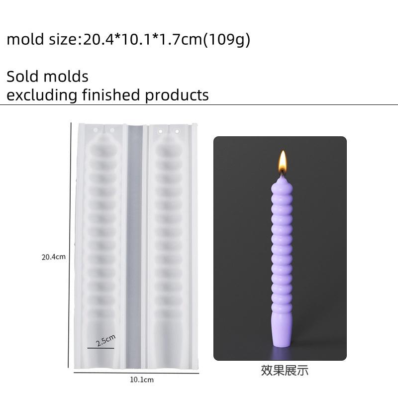 Geometryczna Spiralna Świeca Forma Silikonowa DIY Skręcona Świeca Woskowa Forma Silikonowa Narzędzia do Dekoracji Domu Geometryczne Materiały do Wyrobu Świec