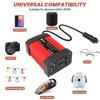 300W Car Power Inverter 12V to 220V Voltage Converter Portable Charger for Phone/Speaker/Camera, European Standard