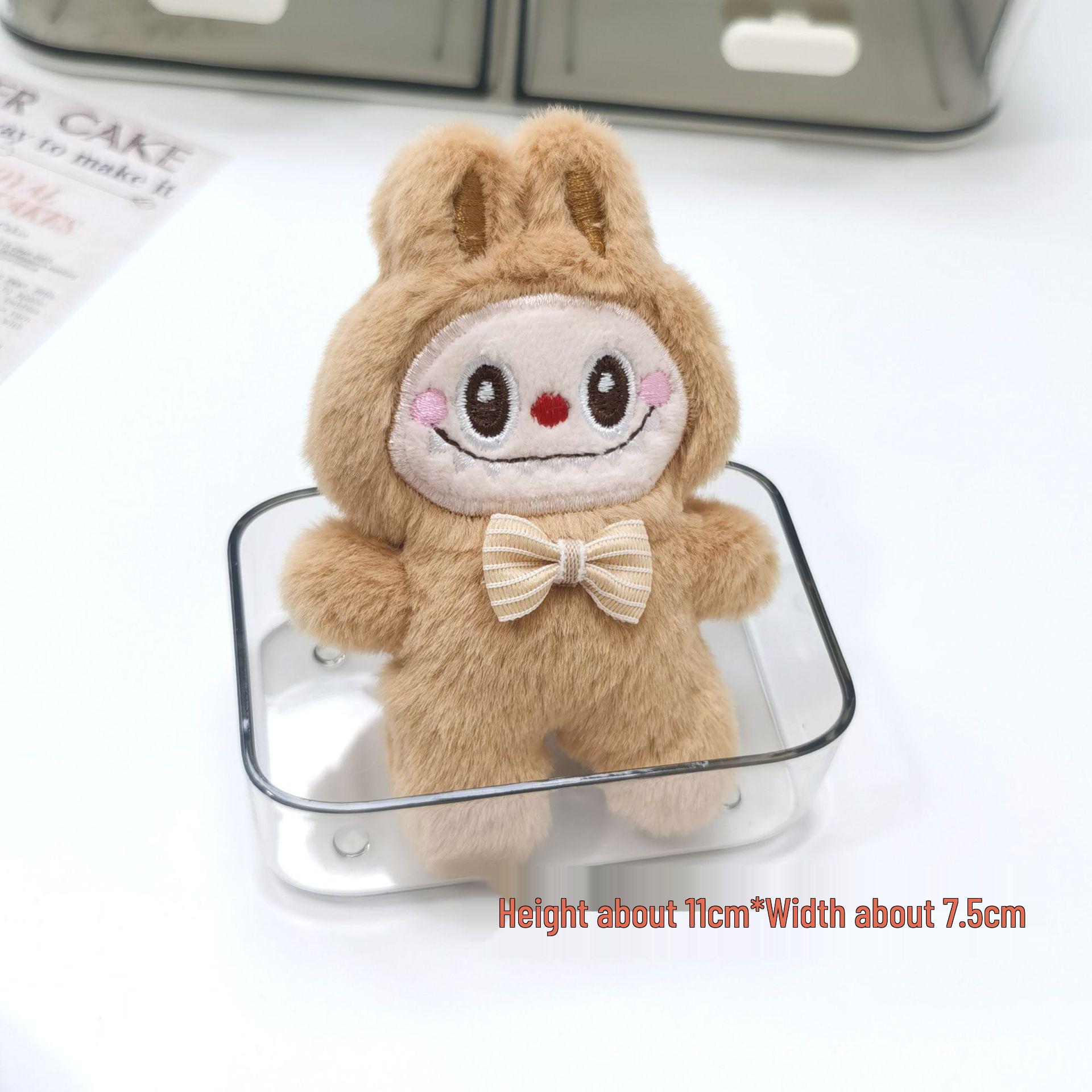 

3rd Gen Labubu Plush Keychain: Doll & Backpack Charm Gift Colorful Keychain (Squeaky)