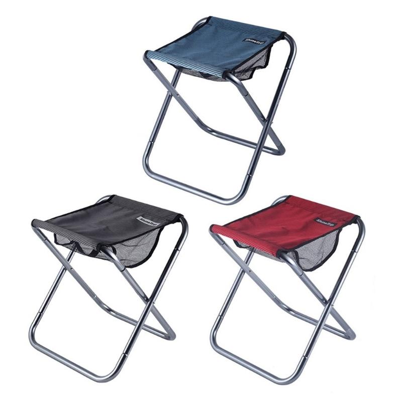Outdoor Portable Folding Stool, Collapsible Slacker Chair Seat Lightweight Fold Stool with Carry Bag for Fishing Camping