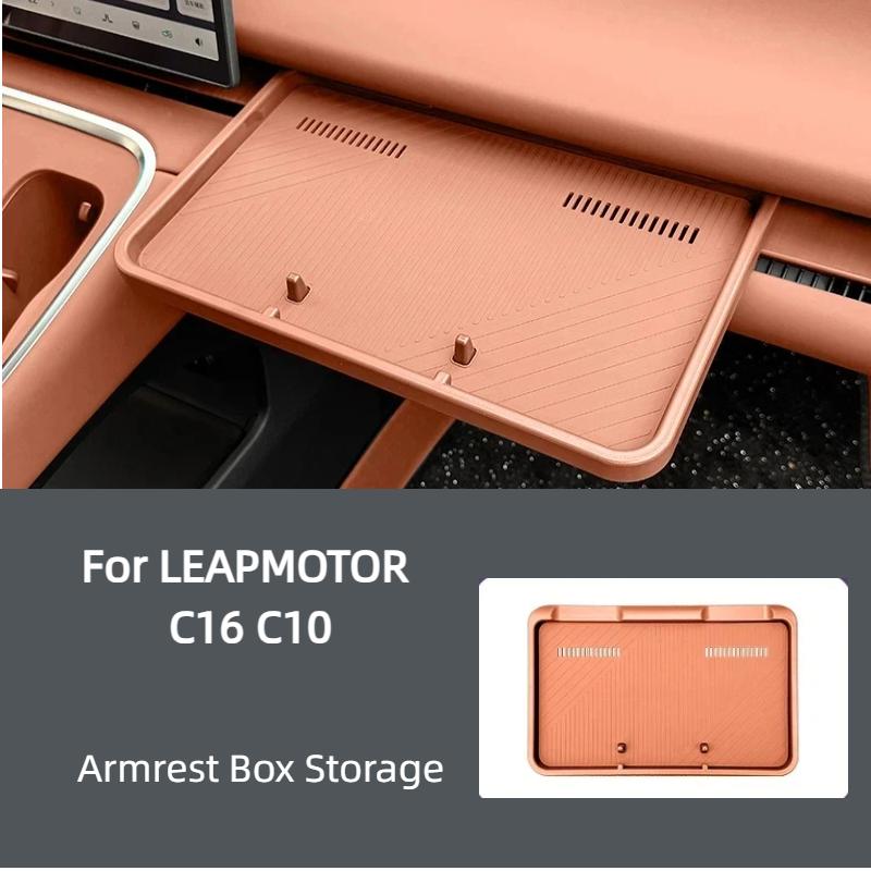 For LEAPMOTOR C16 C10 Multi Functional Small Table Board Passenger Center Console Storage Box Interior Accessories Supplies