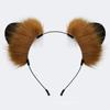 Furry Plush Tiger Ear Headband for Halloween Anime Maid Hairhoop Roleplaying Game Character Hairdband for Photography