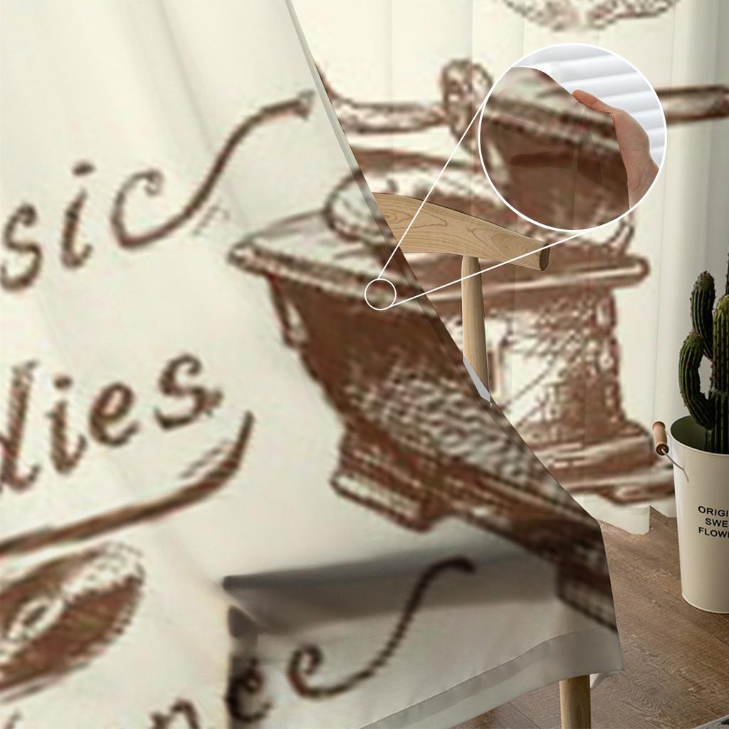 Musik Doodles Tüll Sheer Fenster Vorhänge Für Wohnzimmer Die Schlafzimmer Moderne Chiffon Voile Organza Vorhänge Decor Vorhänge