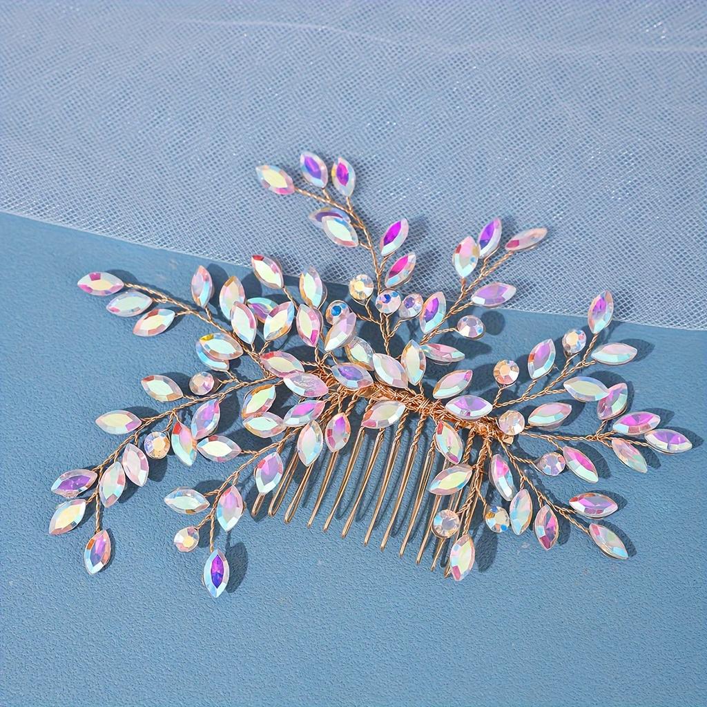 Luxus Kristall Haarkamm Clip Haarnadel Für Frauen Braut Strass Braut Hochzeit Haarschmuck Schmuck Kamm Clip Nadel Geschenk