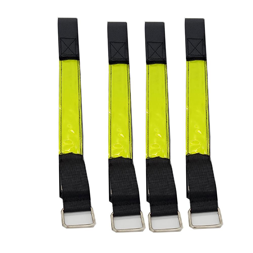 4PCS Yellow LED Flashing Wrist Band  Reflector Flashing Light Sports Armband