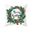Plaid Christmas Pillow Cover Letter Christmas Tree Sofa Cushion Cover Peach Skin Cushion Home