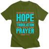 Custom Trendy Romans 1212 Rejoice In Hope T Shirt Men Short Sleeves 100 Cotton Tshirt Leisure Tee Tops Streetwear Tshirts