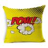 Cotton Linen Throw Pillow Cover American Pop Art Cushion Cover Pow Bang Wow Love Pineapple Modern Decorative Sofa Cushion Covers