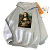 T Shirts Mona Lisa Hugging Cat Kawaii hoodie