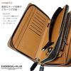 EVERSOUL Second Bag Clutch Bag Leather Genuine Leather Bag Purse Wallet Coin Purse Bag Spanish Leather FREE Black X Red
