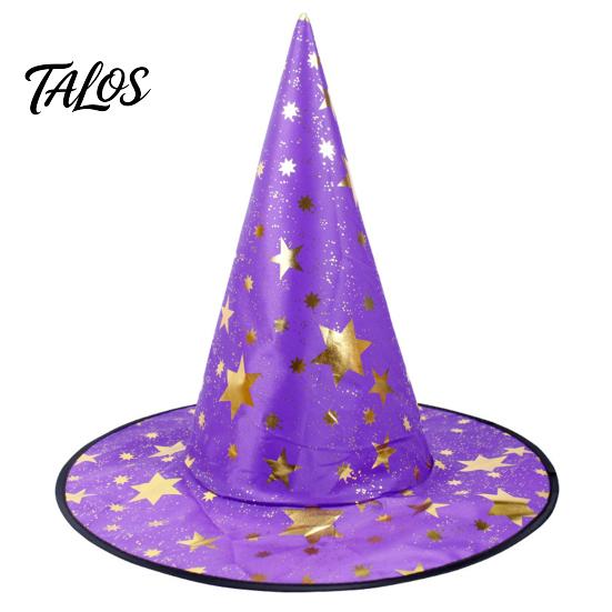 Decorative Wizard Hat Halloween Witch Hat, Adult Kids Cosplay Cone with Spider Black Web Star Decor, Gothic Party Costume Prop, Trick or Treat