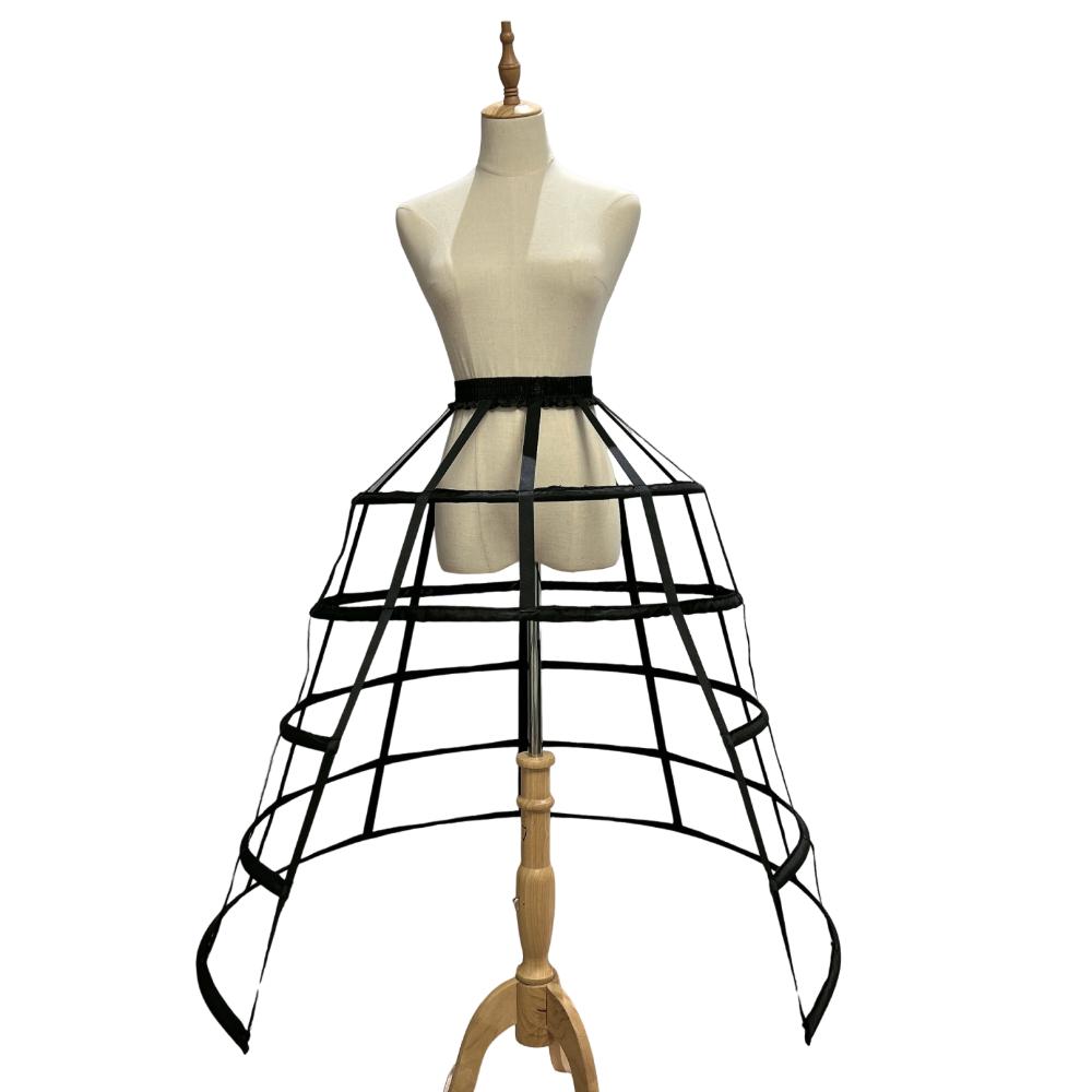 5-Reifiger Hohlkäfig Unterrock A-Linie Braut Hochzeitskleid Futter Mode Lolita Krinoline Mädchen