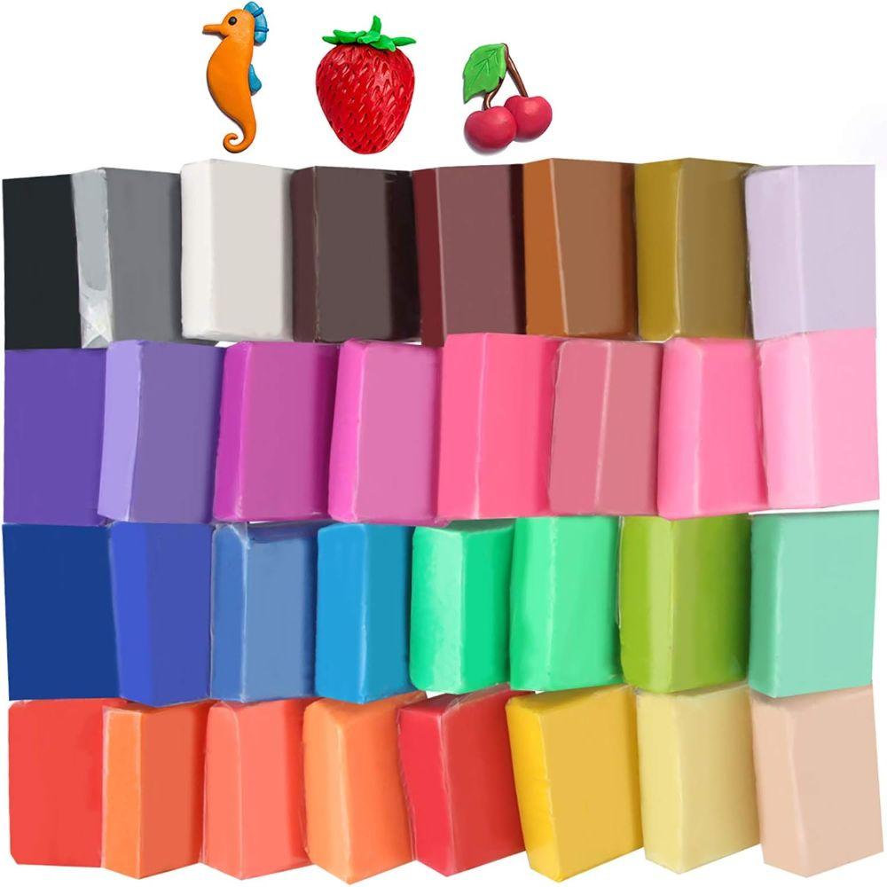 

DIY Earring Jewelry Clay Blocks Toy With Tools Kit Clay Starter Kit Artists Beginners 24colors