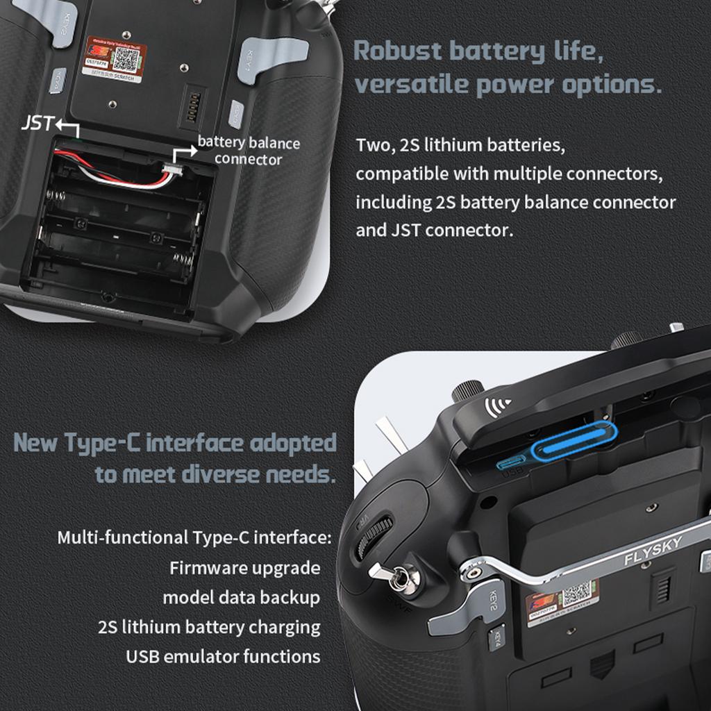 2.4GHz 16CH Remote Controller, 3.5 Inch IPS Screen Transmitter with Receiver Set for Remote Control