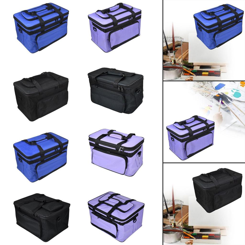 Art Supply Storage Bag Carry Case with Handle with Adjustable Shoulder Strap