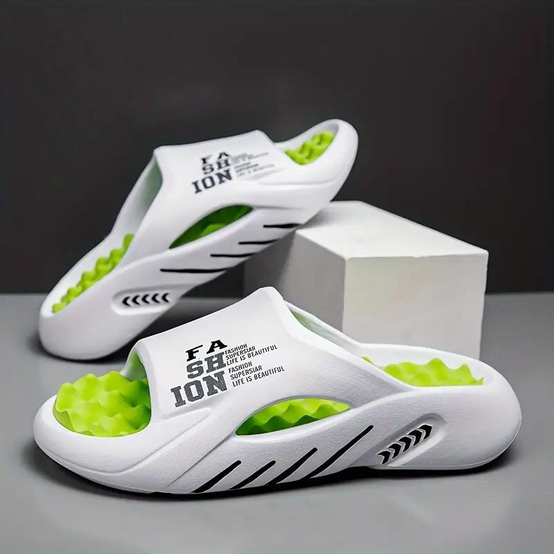 Plus Size Men's EVA Slippers Stylish Color Block Open Toe Breathable Chunky Non Slip Durable Anti Daily Footwear Size36-49