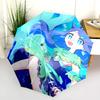 Cute Liko  pattern, automatic folding umbrella, portable and foldable design, 8 ribs, a Christmas or birthday gift.