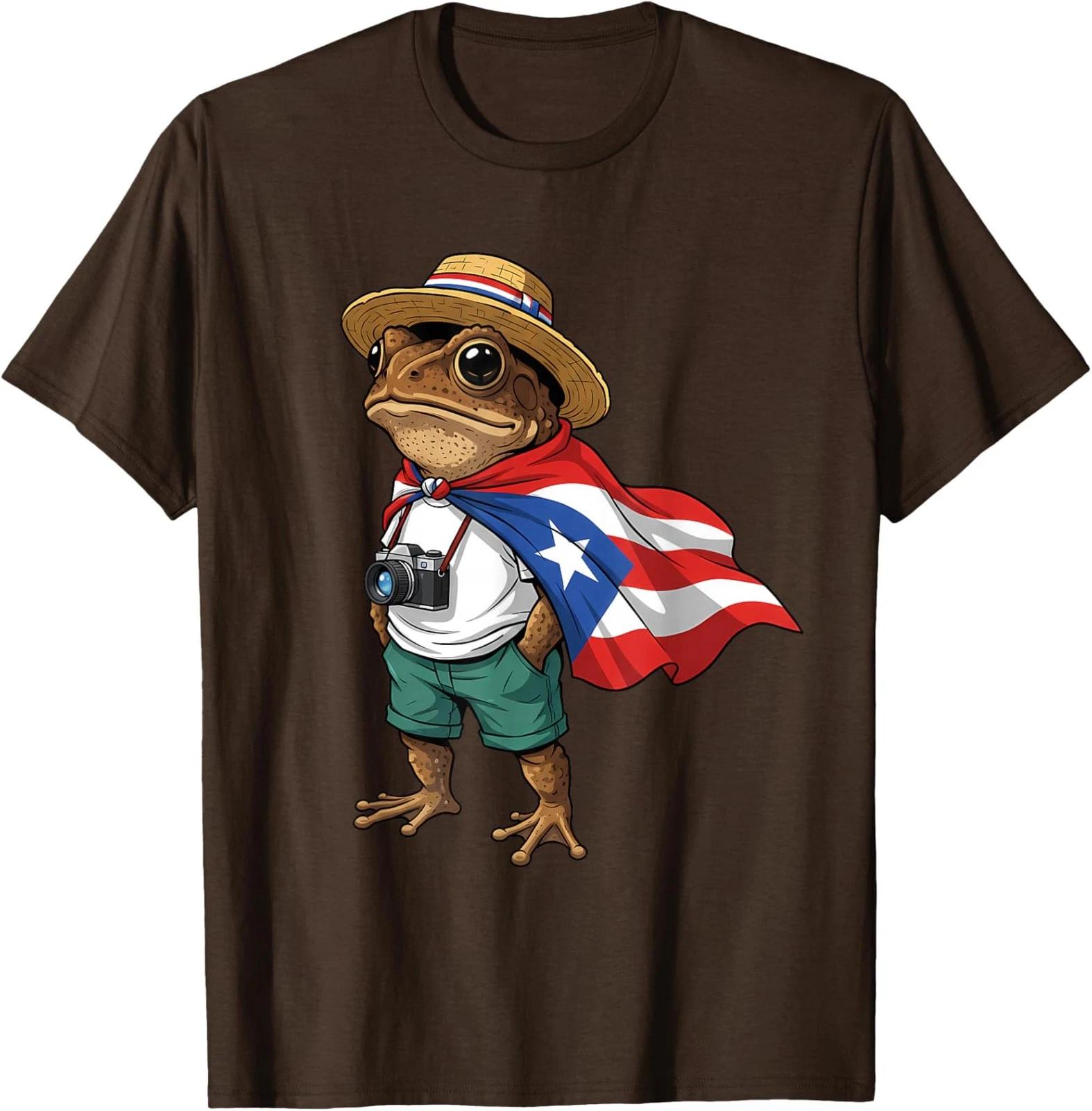 Coqui Frog Puerto Rico Flag Puerto Rican Taino Unisex T-Shirt S