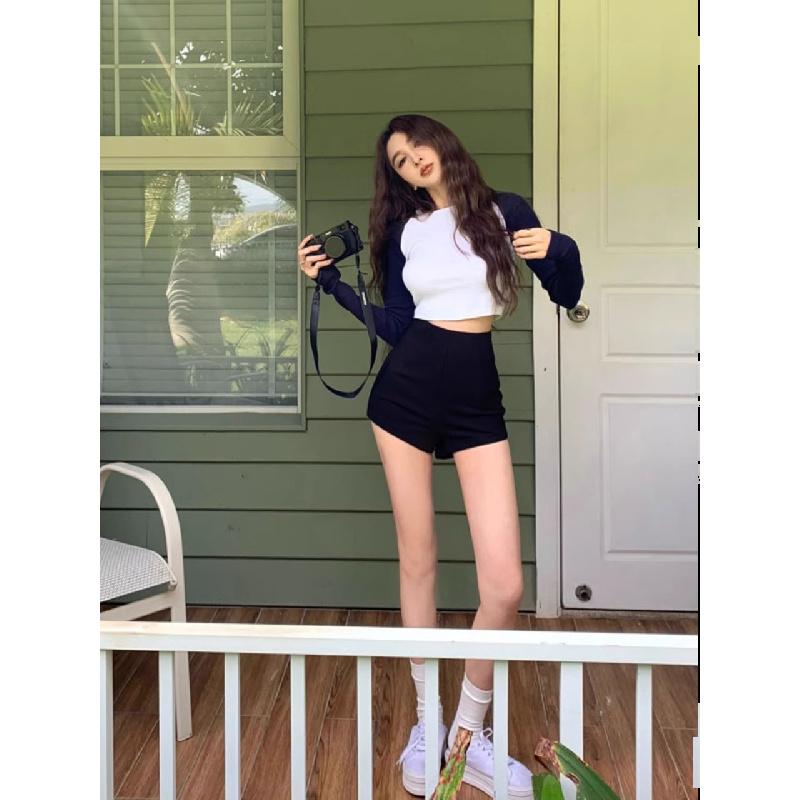 High-waisted Women's Shorts 2026 New Style Black Suit Pants Slimming Sports Outerwear Summer Hot Pants