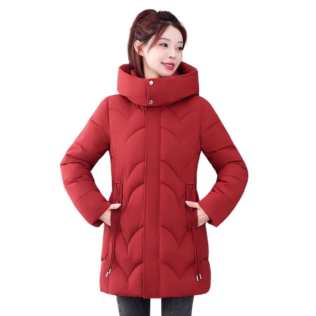 Mom Cotton-padded Clothes Women's Medium and Long Winter New Fashion Cotton-padded Clothes Women's Large Size Slim-fitting Cotton-padded Jacket