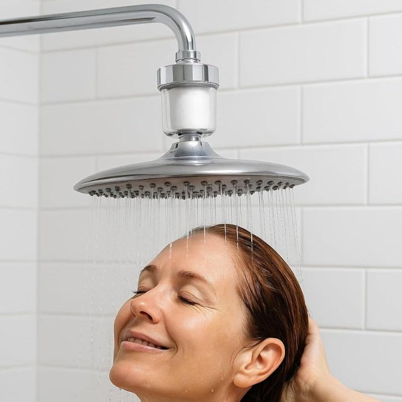 Showerhead Hard Water Softener Filter Portable Easy Install Showerhead Filter Bathroom Replaceable Filter Bathroom Accessories