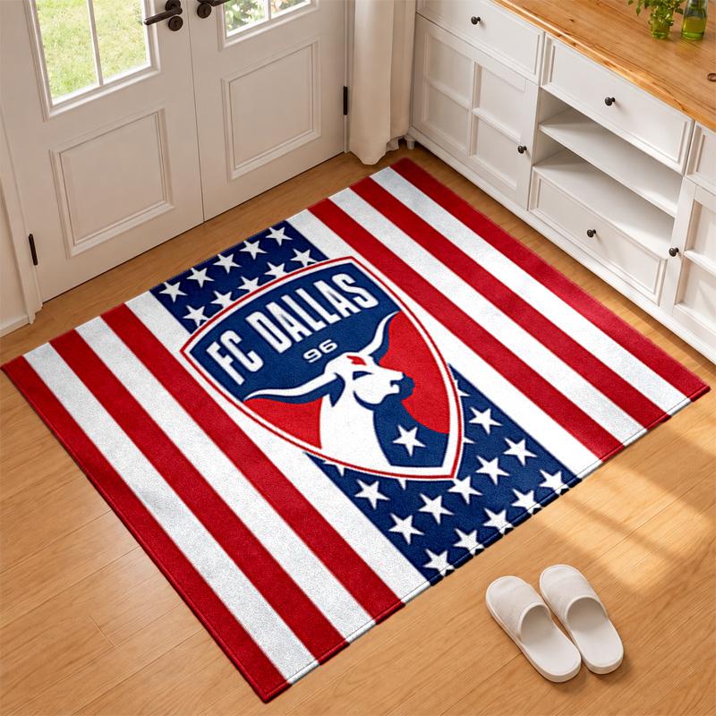 FC Dallas Carpet Door Mat for Living Room or Bedroom Protective Mat Under Chair Office Decoration Christmas Gift Birthday Present