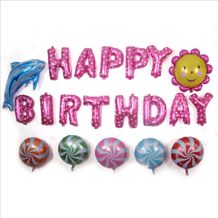 Set di Palloncini in Foglio di Alluminio Buon Compleanno